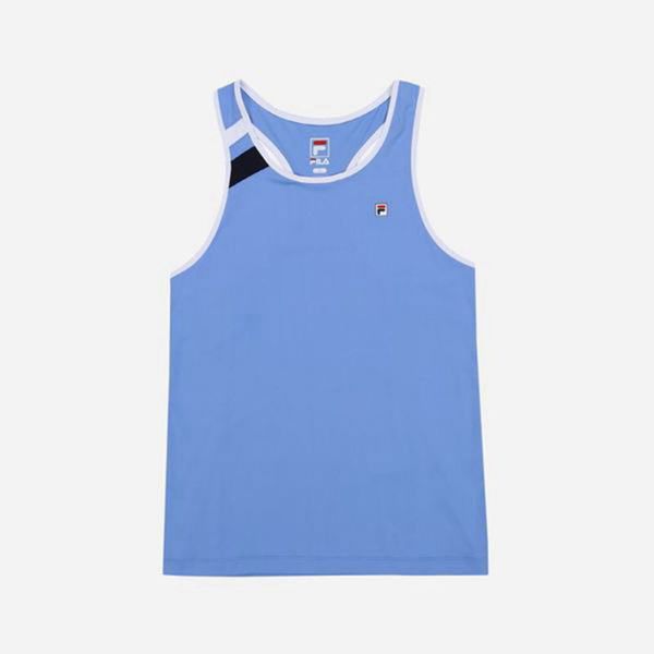 Camisetas Fila Mulher Azuis - Fila Line Sleeveless Loja Online Portugal,XOUA-68917